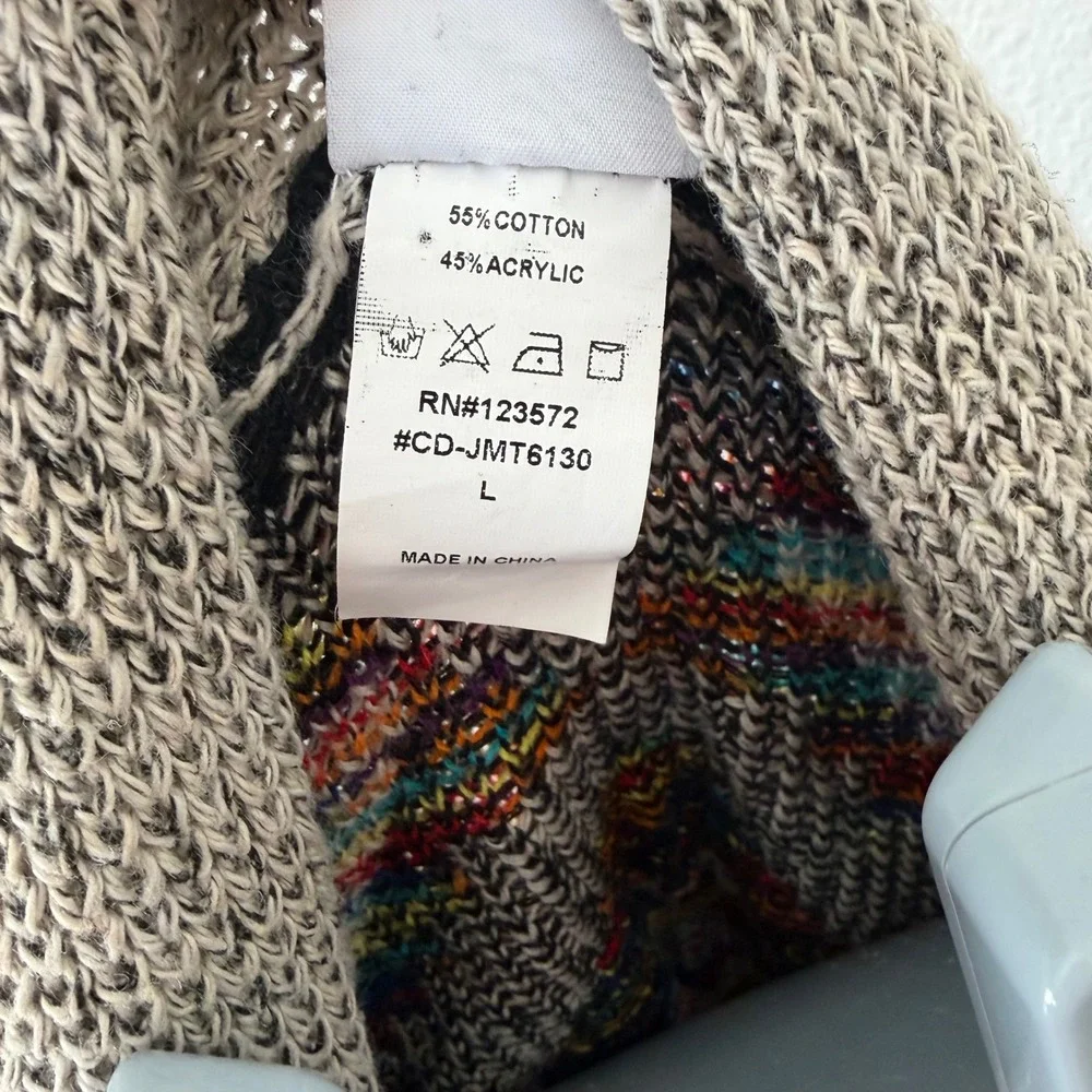 Northern‎ Angel Cardigan Women L Multicolor Southwestern Aztec Longline